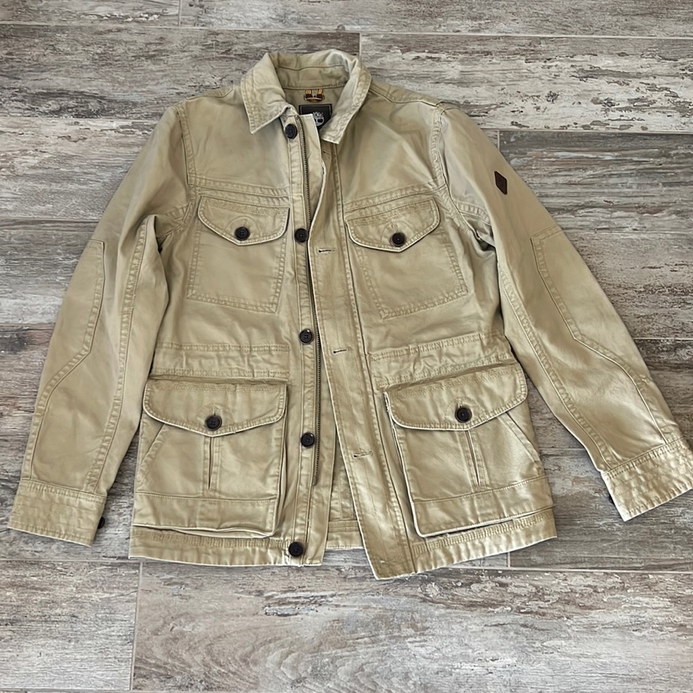 Stylish tan mens Timberland Earthkeepers coat